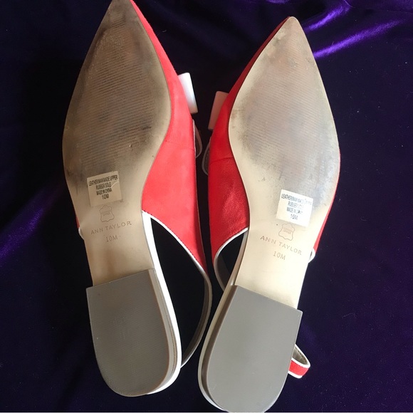 ann taylor red suede flats 10 - Picture 5 of 5